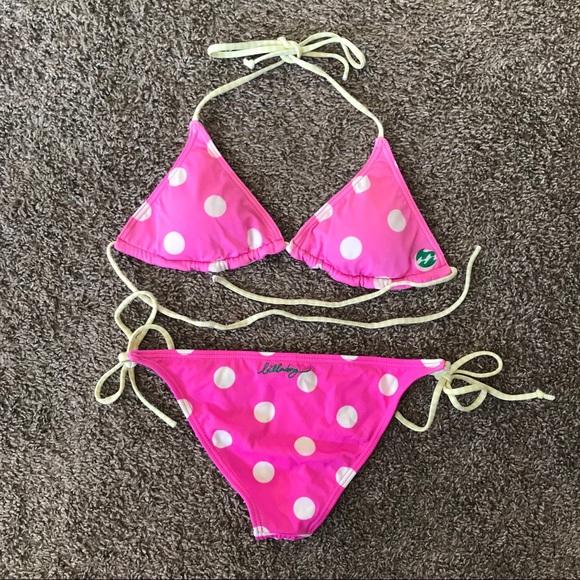 billabong polka dot bikini